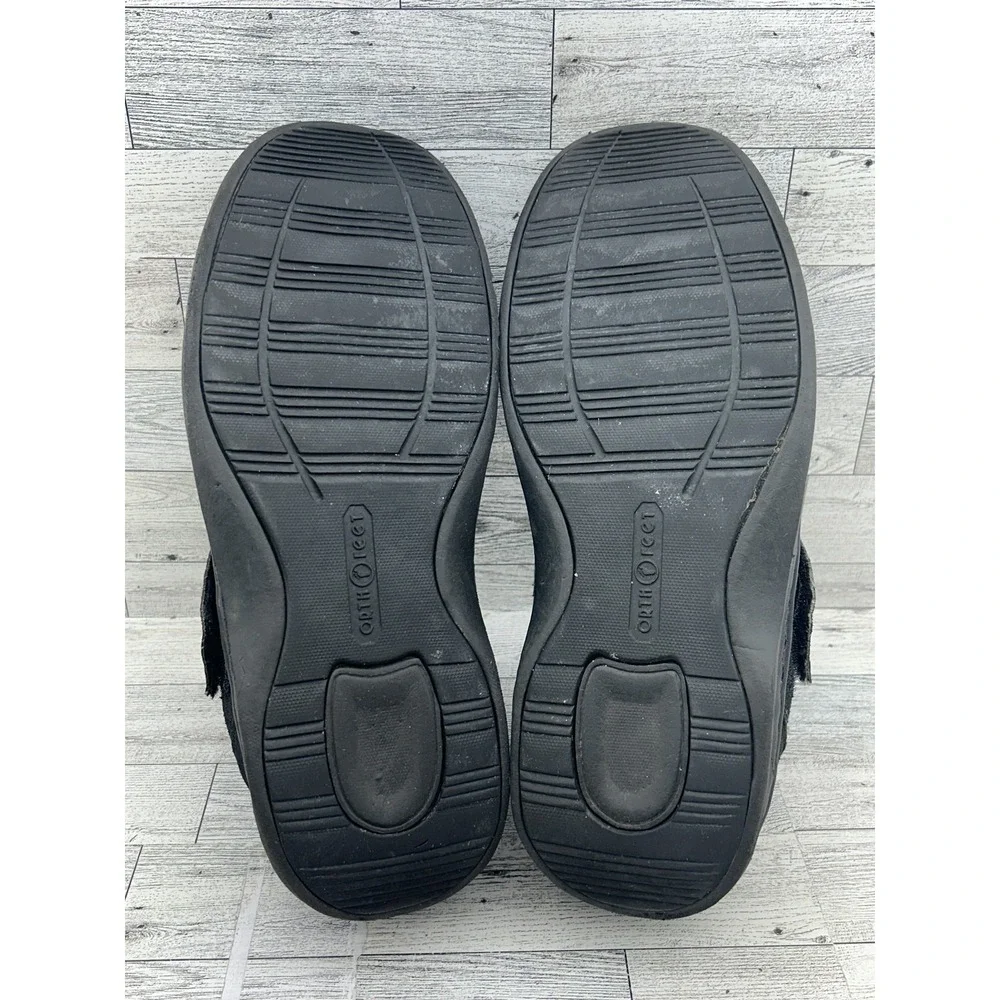 OrthoFeet Shoes Mens Size 11 Black Diabetic Orthopedic Walking‎ Comfort